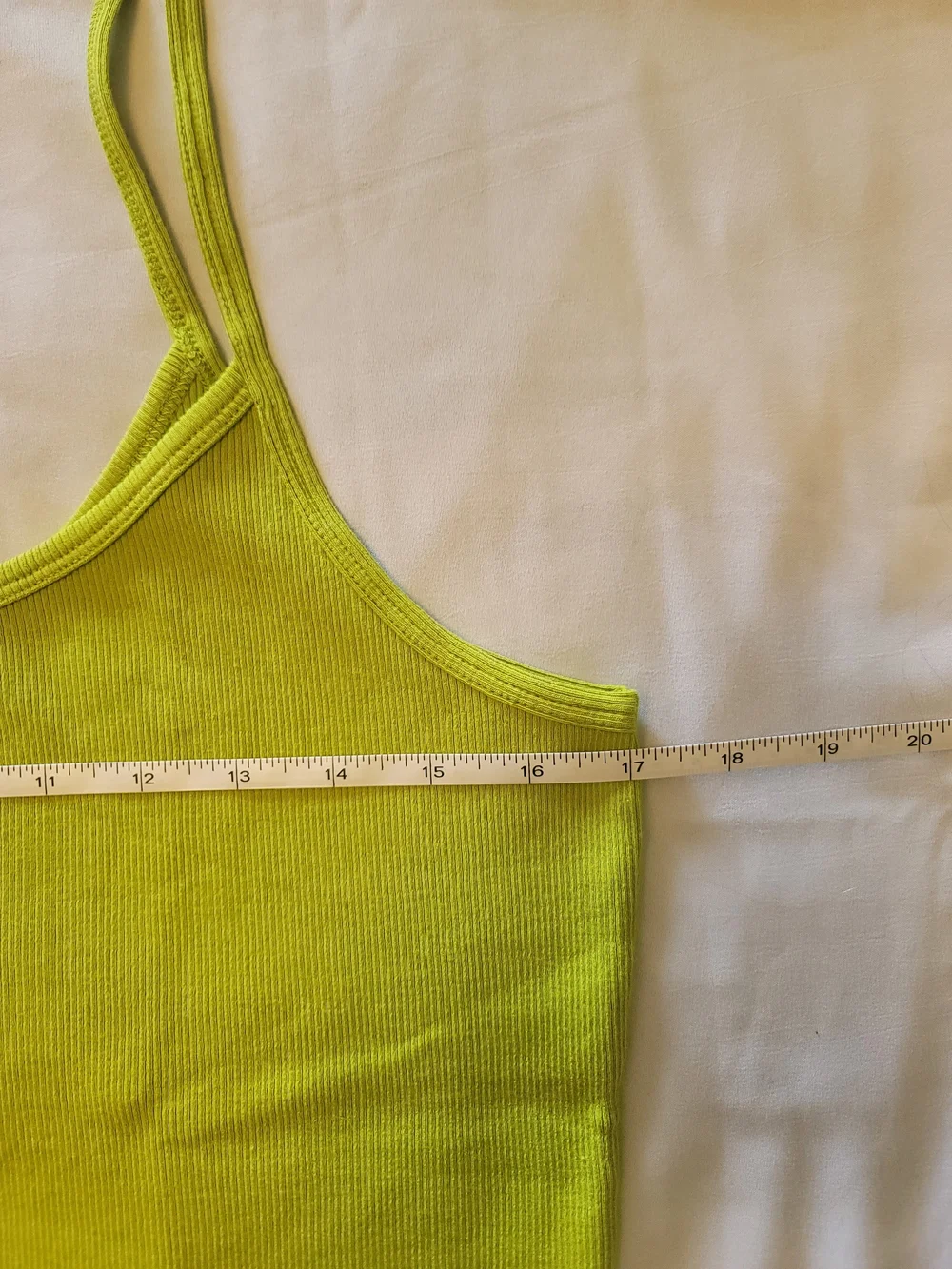 J. Crew Women's XL Ribbed Camisole Tank Top Lime Green Cotton Blend NWT